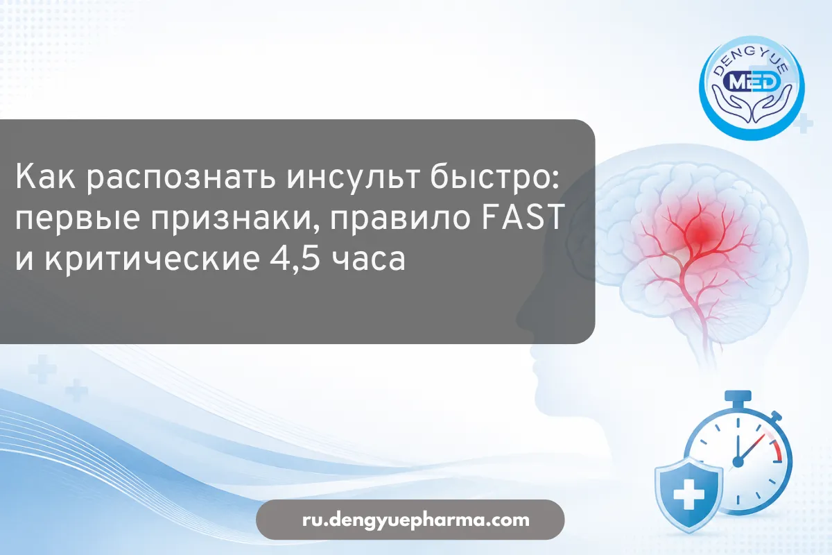 как распознать инсульт быстро первые признаки, правило fast и критические 4,5 часа